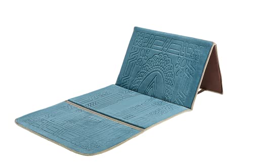 Muslim Prayer Rug with Back Support/Islamic Soft Sajdah for Women/Padded Prayer Mats Islam Thick/Portable Travel Mat with Carrying Pocket/Plush