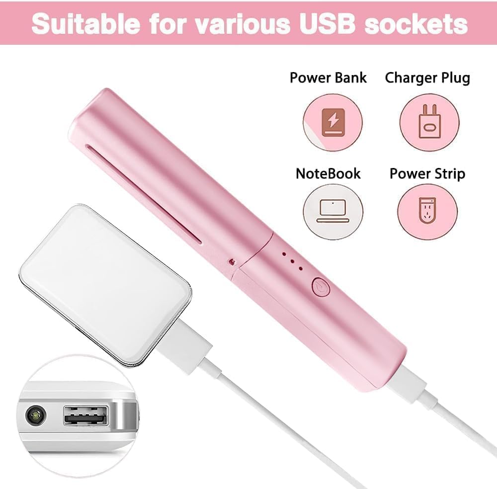 Rechargeable Mini Hair Straightener Comb