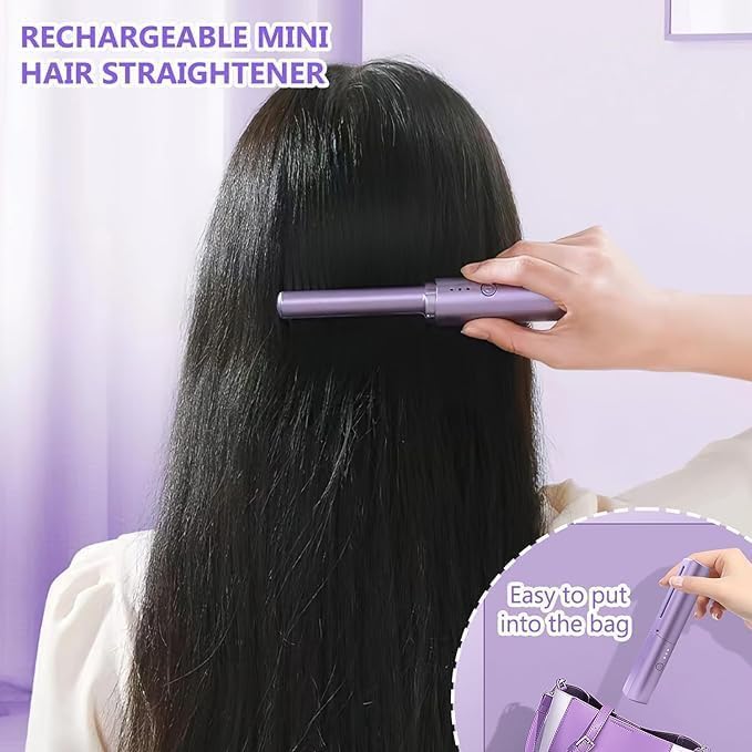 Rechargeable Mini Hair Straightener Comb