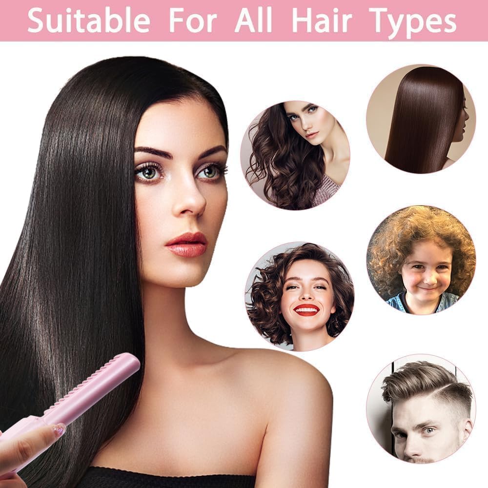 Rechargeable Mini Hair Straightener Comb