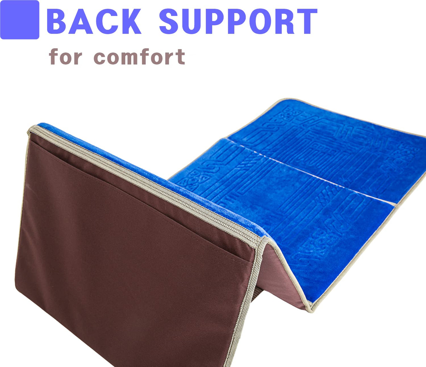 Muslim Prayer Rug with Back Support/Islamic Soft Sajdah for Women/Padded Prayer Mats Islam Thick/Portable Travel Mat with Carrying Pocket/Plush
