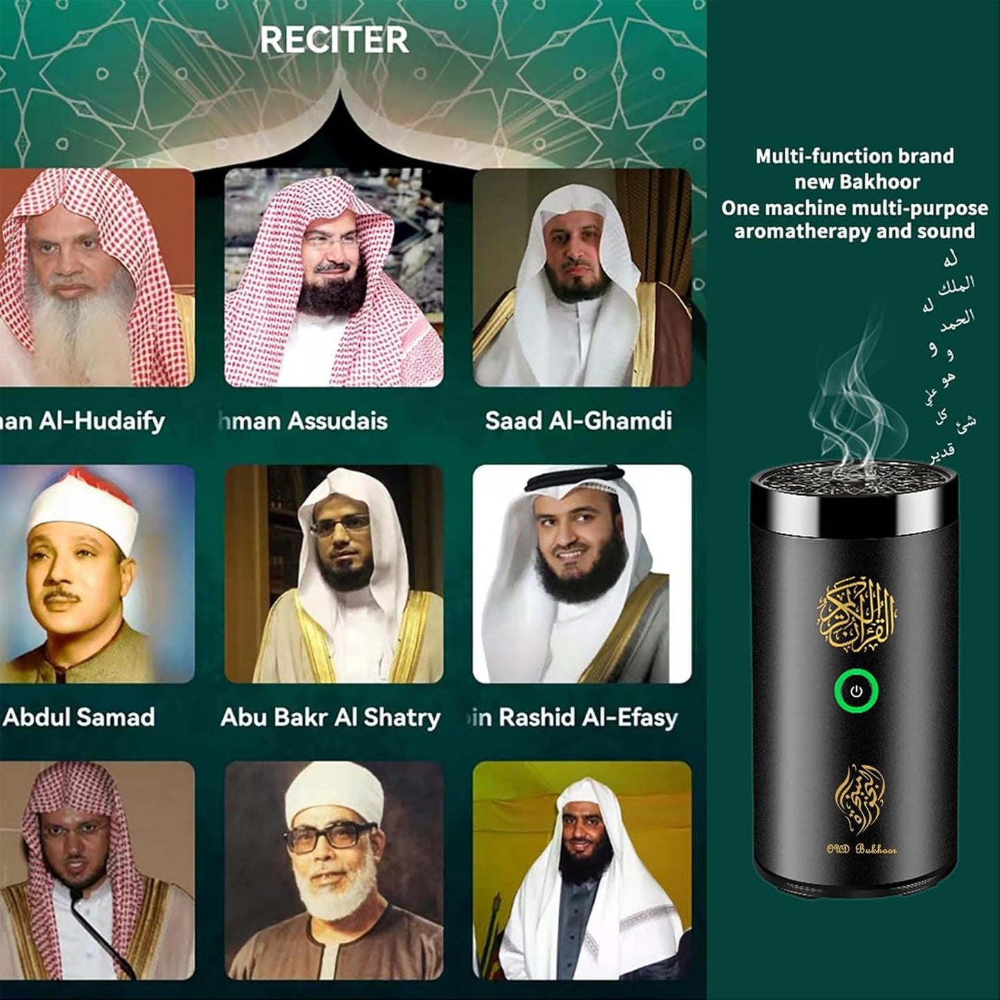 QuranMist™ Electric Bakhoor Incense Burner & Diffuser with Speaker